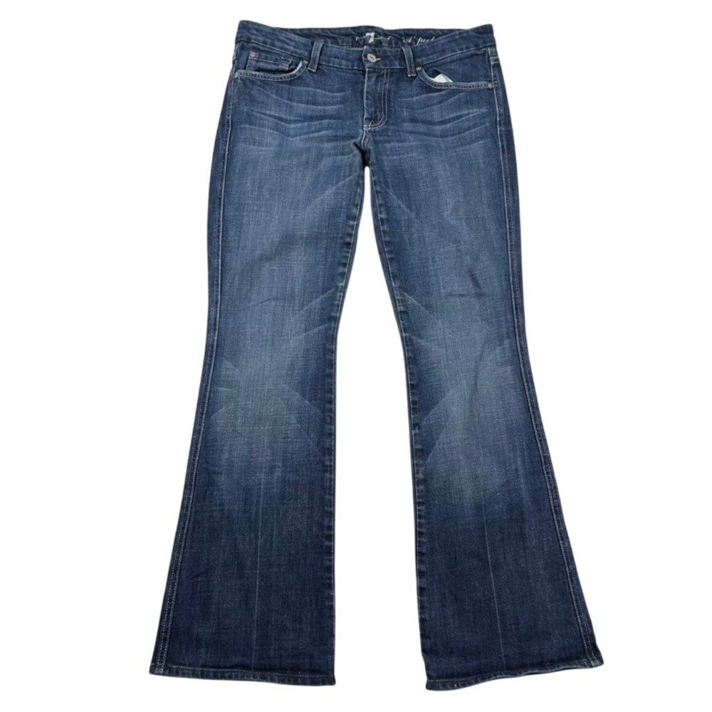 Vintage 7 For All Mankind Jeans Womens 29 A Pocket Flare Denim Bootcut Low Y2K